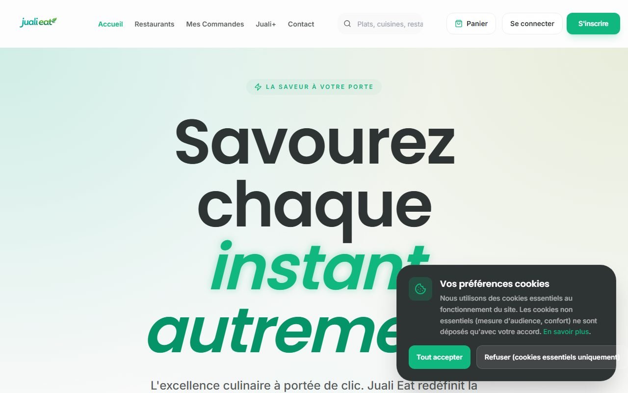 Capture du site Juali Eat